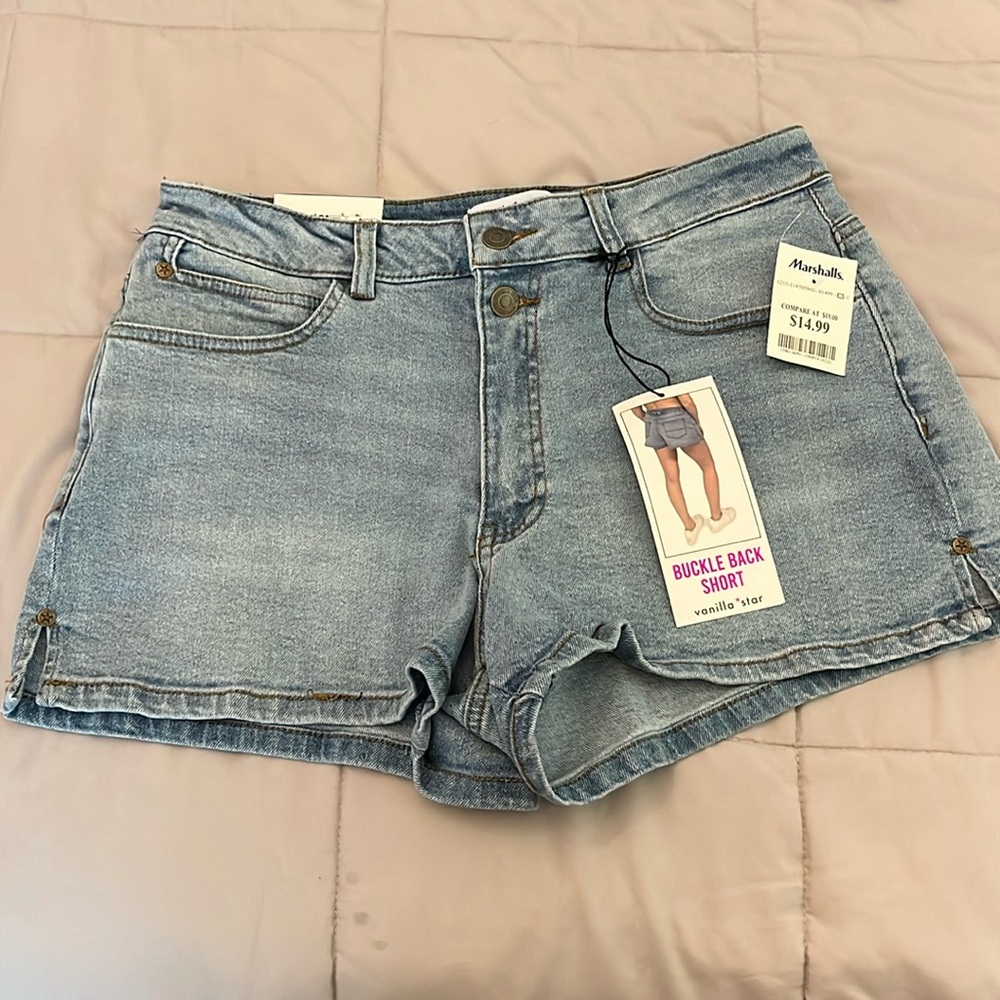 Brand new denim shorts bought at Marshalls never worn .